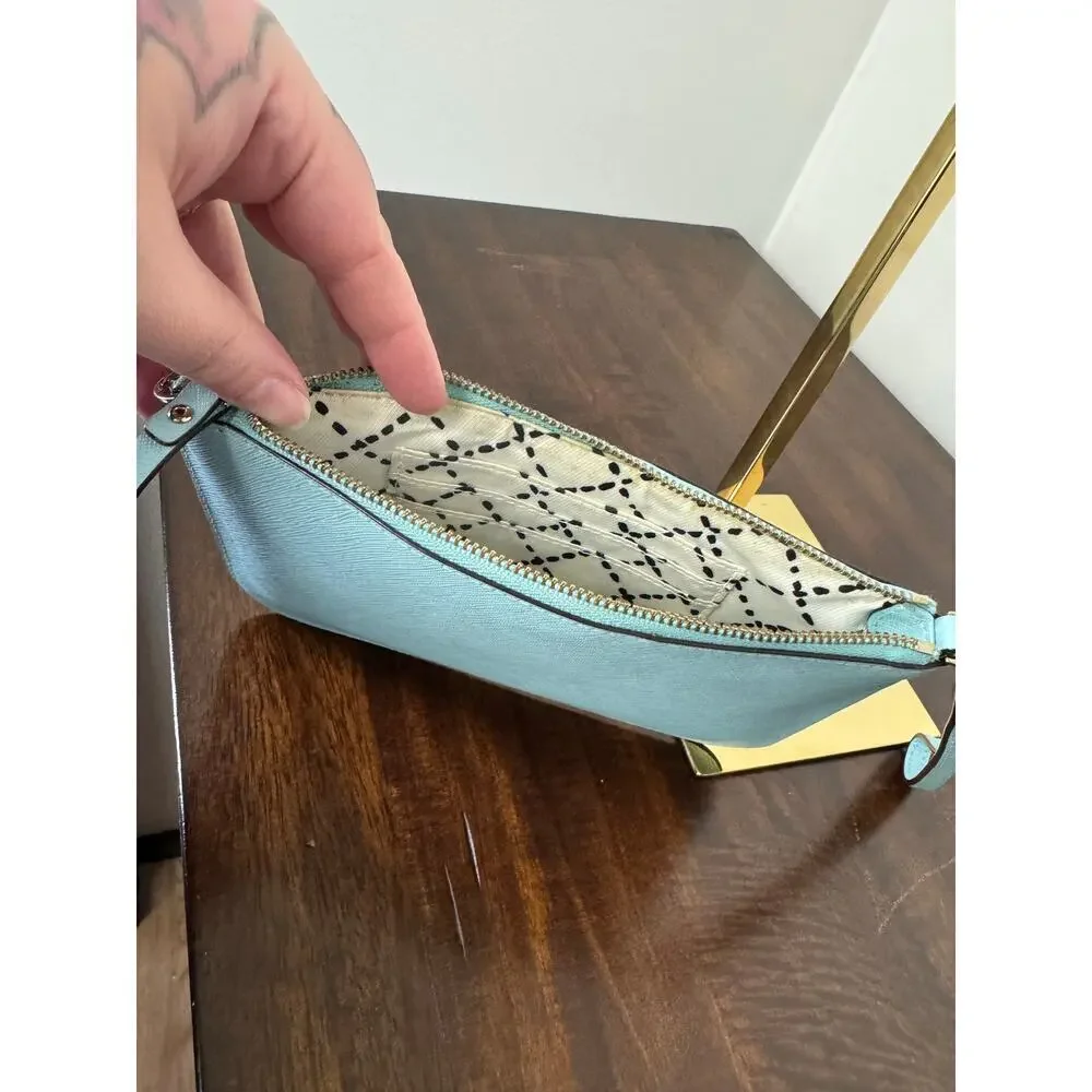 Kate Spade Light Blue Leather Wristlet